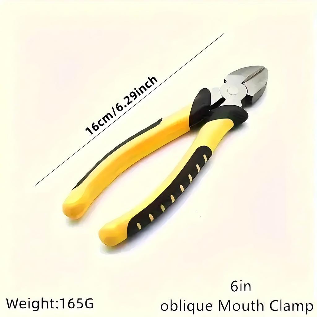 3-Piece Heavy-Duty Pliers Set with Soft Grip, 6-inch Carbon Steel