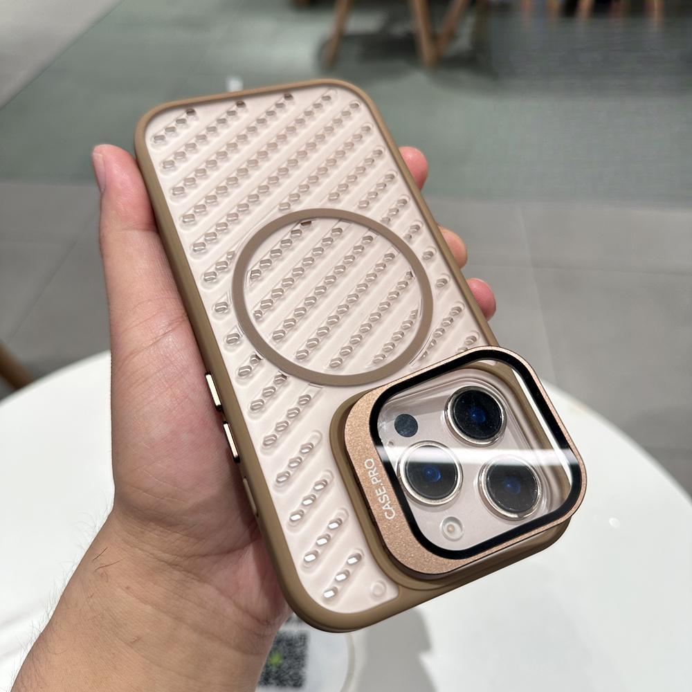 iPhone 17 Air Cellular Heat Dissipation Case with Apple 16Pro Max Lens Stand and Drop-Proof Protection