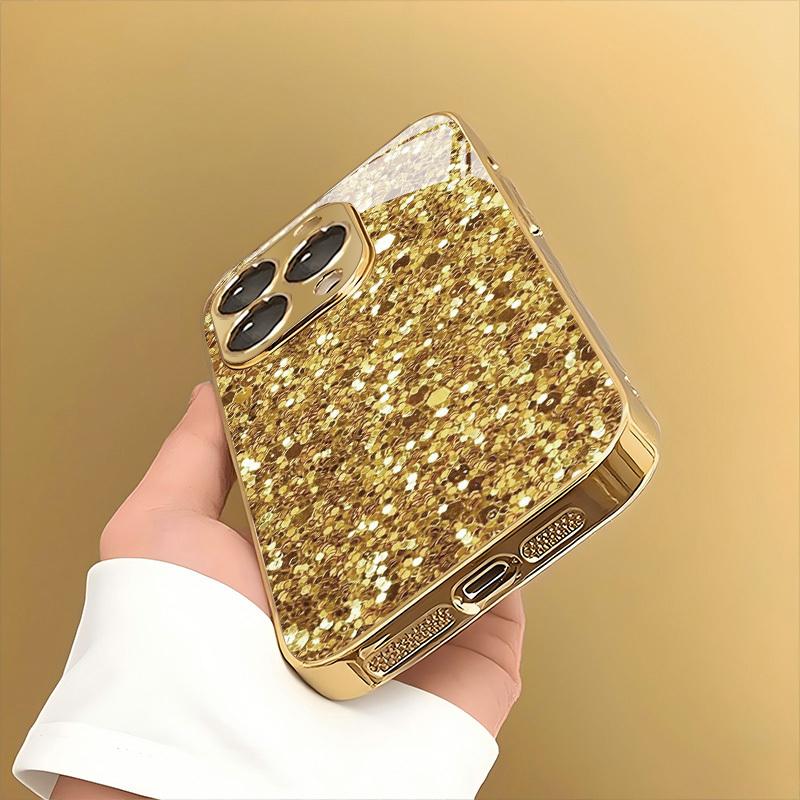 Electroplated Glass Phone Case, Suitable for Iphone 17, 16, 15, 14, 13, 12, 11pm Pro Plus and Other Phone Models.