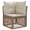 Garden Sofa Set 5 pcs Beige Poly Rattan