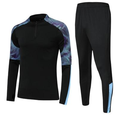 Unisex Half-Zip Long-Sleeve Football Training Set with Pants