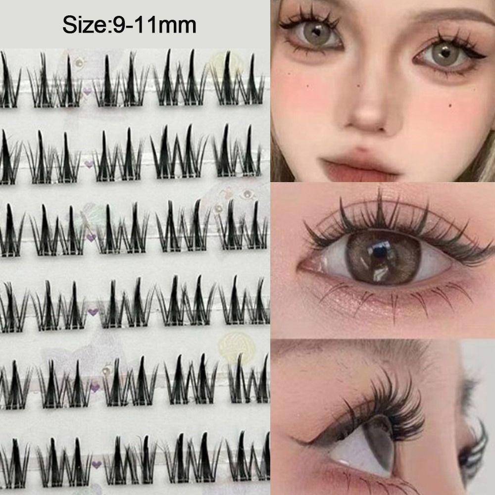 10 Rows Self Adhesive Eyelashes No Glue Individual Lashes New Self Adhesive Lashes