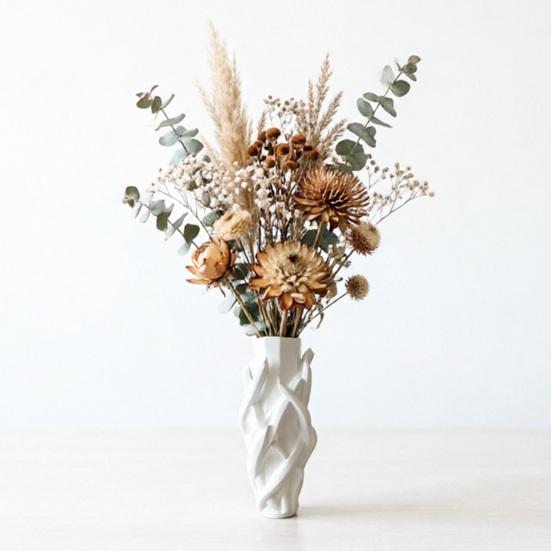 Boho Vase 3D Printed Modern Minimalist Flower Vase Tabletop Decorative Vase for Living Room Entryway Coffee Table Home Decor