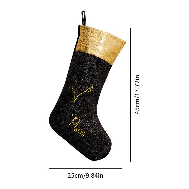 The Zodiac Pattern Socks For Christmas Festival Decoration Gift Cute Fashion