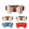 Genuine Full Grain Leather Detachable Bowtie Dog Collar