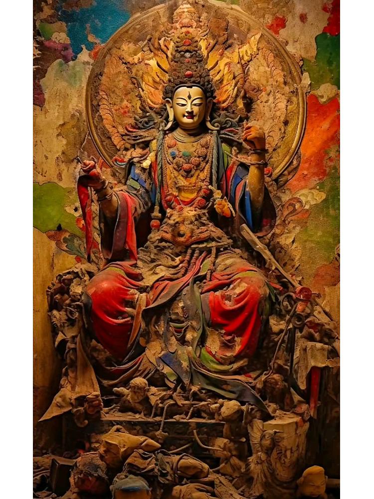 5DDIY Diamond Painting Diamond Mosaic Religious Cross Embroidery Diamond Painting Buddha Embroidery Portrait Wall Art Decoration