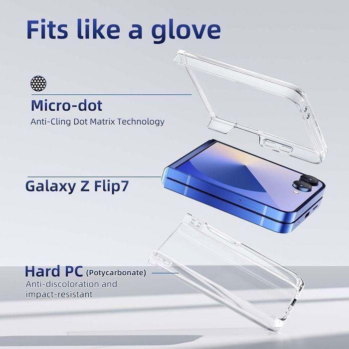 Case for Samsung Galaxy Z Flip 8, Shockproof Scratch-Resistant Ultra Rigid Transparent Protection