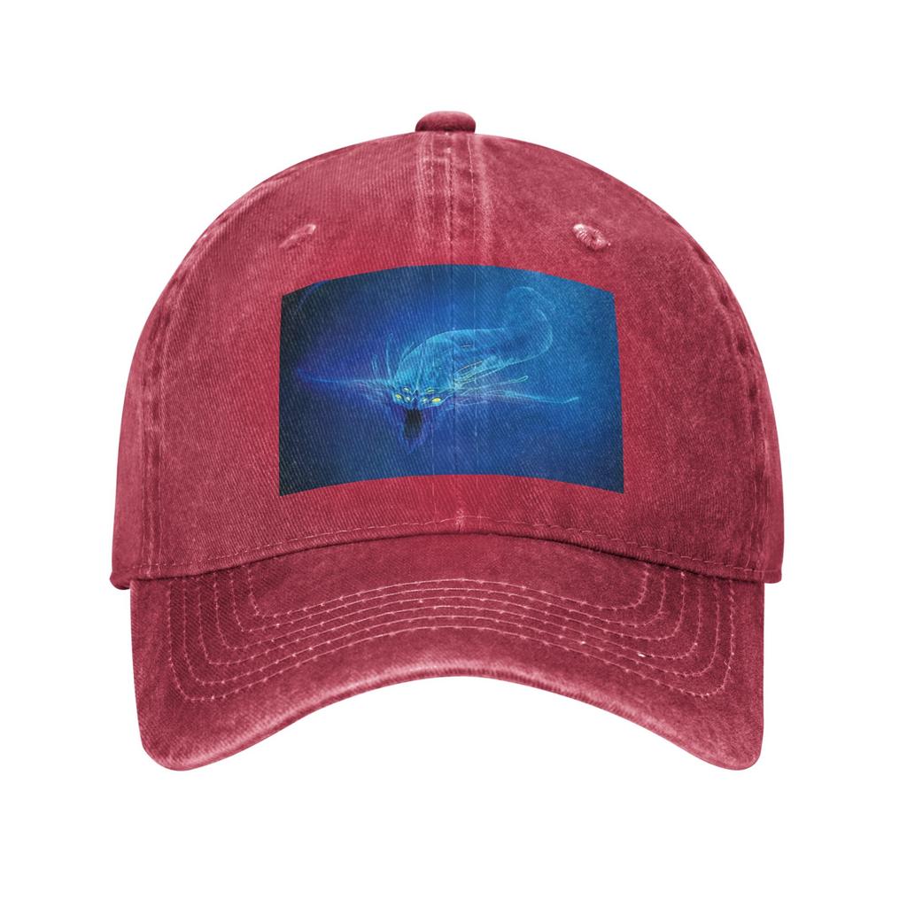 Subnautica - Ghost Leviathan Denim Fabric Cap Casual Baseball Caps Adjustable Hat Summer Unisex Baseball Hats