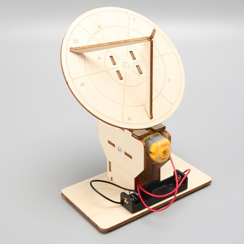 Wooden Electric Radar Detector Model Kids Science Toy Technology Physics Bricks Kit Learning Educational Toys for Children