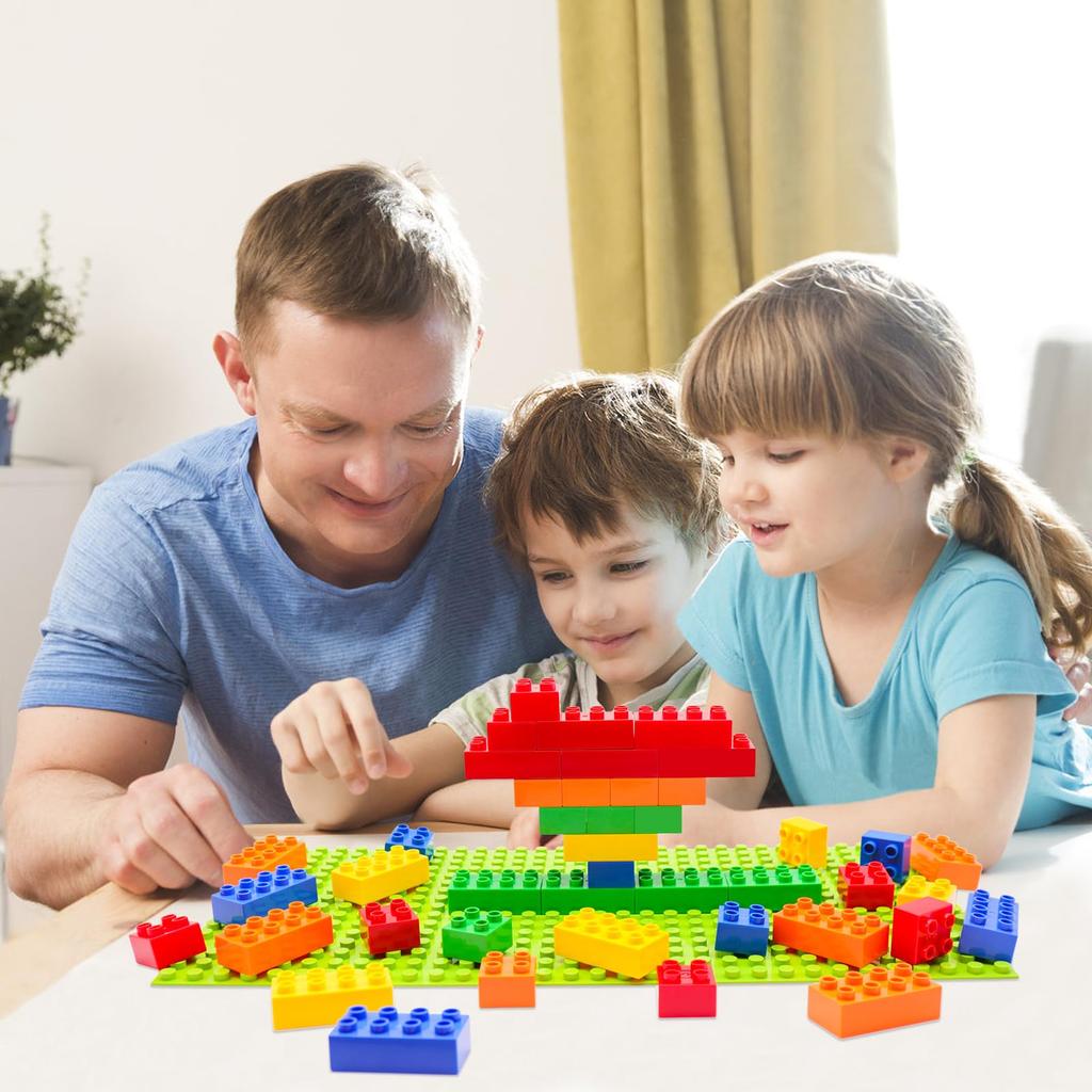 Set de 150 de piese blocuri Lego în 5 culori WYSWYG, Compatibil cu blocurile Lego Duplo și Anpanman, pentru copii mici