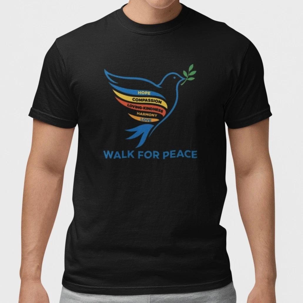 Walk For Peace T-Shirt Dove Hope Love Compassion Graphic Tee Unisex XXXL