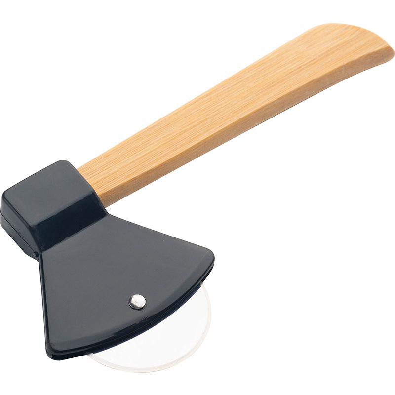 Creative Pizza Roller, Axe Shaped Bamboo Handle Pizza Cutters & Wheels Baking Cutter, Kitchen Small Tool