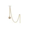 TREEWETO Men's Pocket Watch Chain Albert Chain with 2 Hooks and Compass Pendant