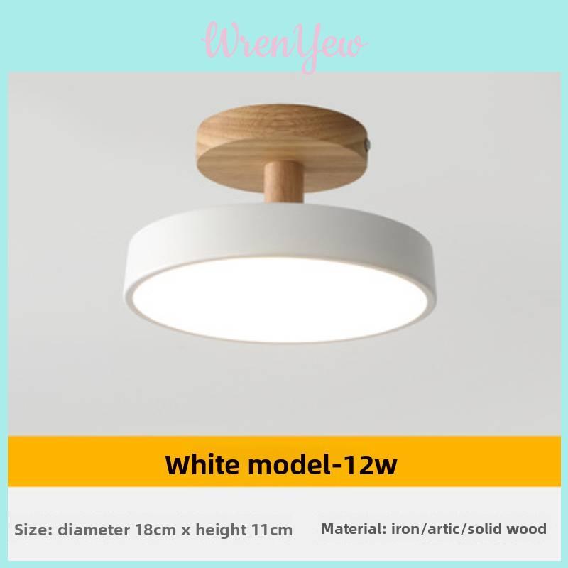 Nordic Style Round Ceiling Light With Iron Shade For Living Room And Corridor