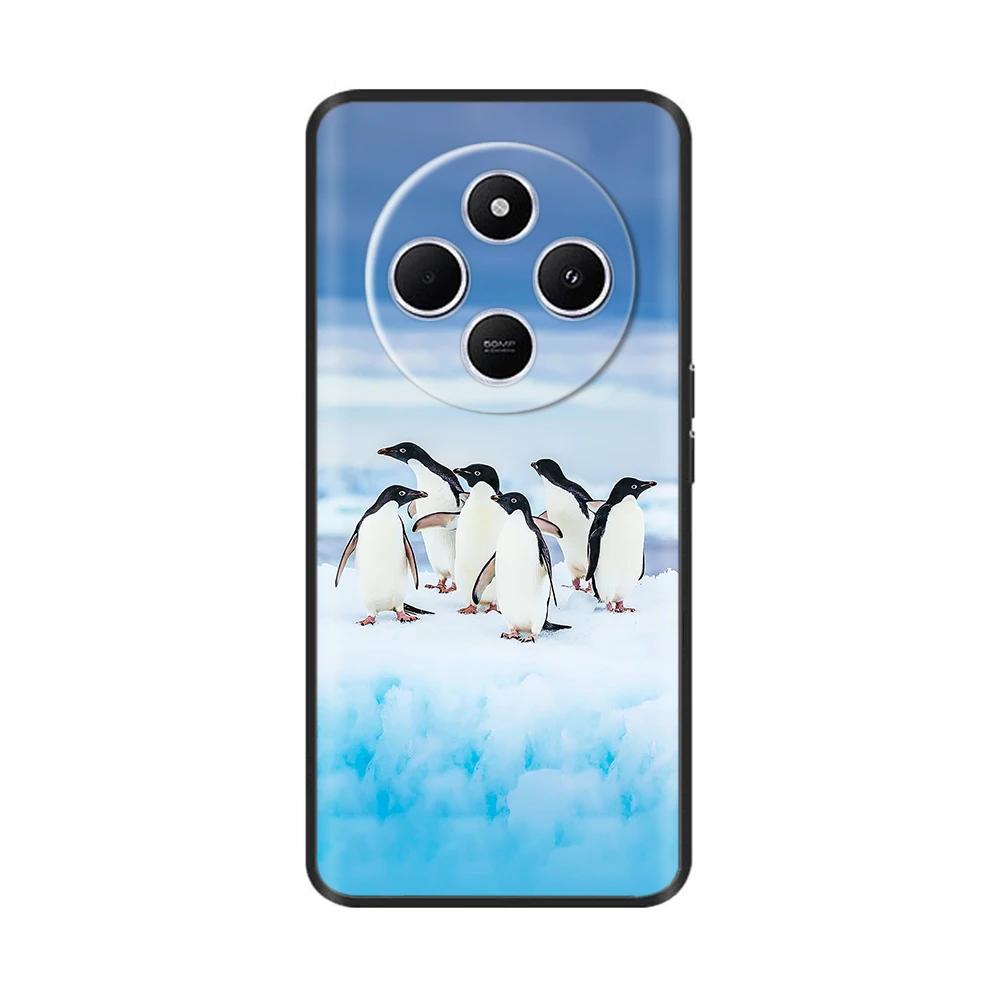 Shockproof Funda For Xiaomi Redmi A4 5G Case 6.88" Soft TPU Silicone Phone Cover For RedmiA4 2024 A 4 Capas Printed Heart Flower