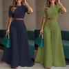 2026 Spring Women's Fashion: Elegant Two-Piece Casual Set - Stylish Top and Pants