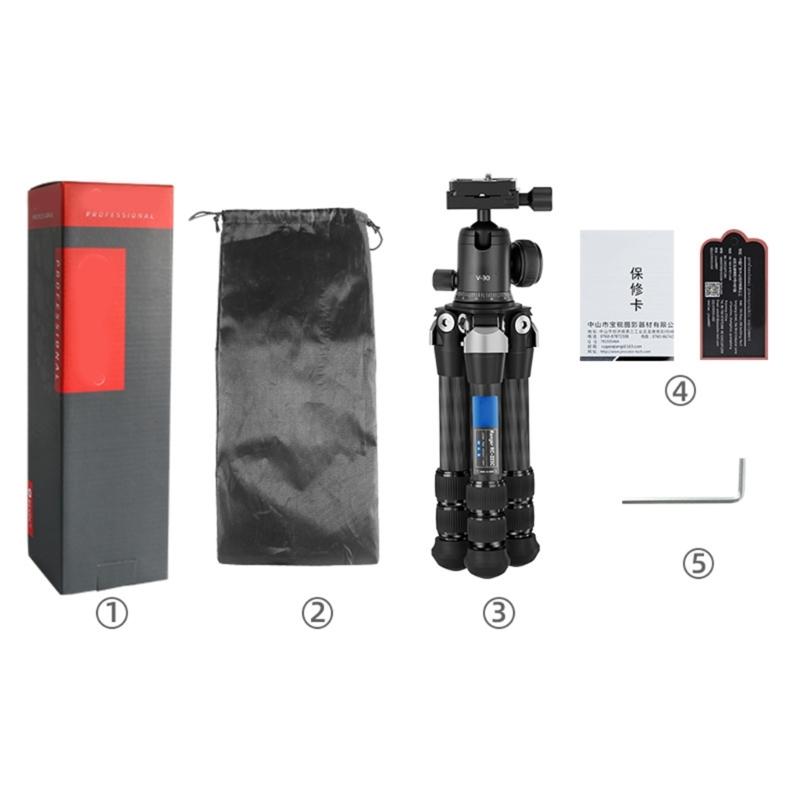 Portable Carbon Fiber Tripods with Ball Head for Camera Photography for Travel and Outdoor Use Providing High Stability