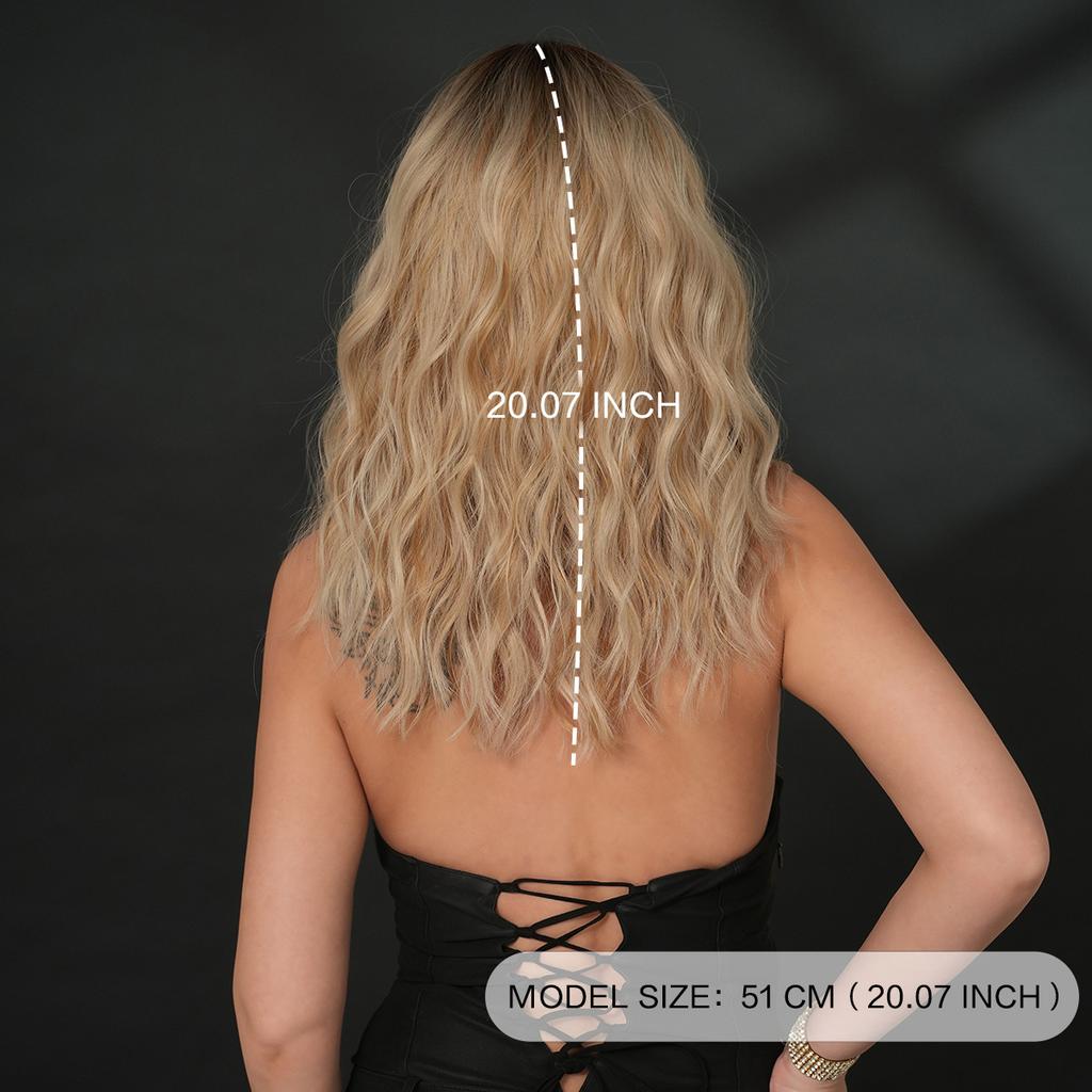 Gradient Blonde Small Lace Wig for Women - Short Curly Hair Natural Forehead Part, Voluminous Daily Quick Beauty, Fashion Full Cap