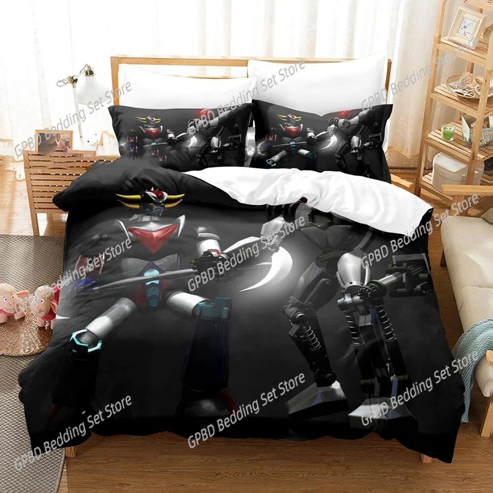 Carton Goldorak Grendizer UFO Robo Beding Set 3D Printed Suitable for Bedrom Soft with Soft Fabric Duvet Cover Set With Pilowcases Home Textile