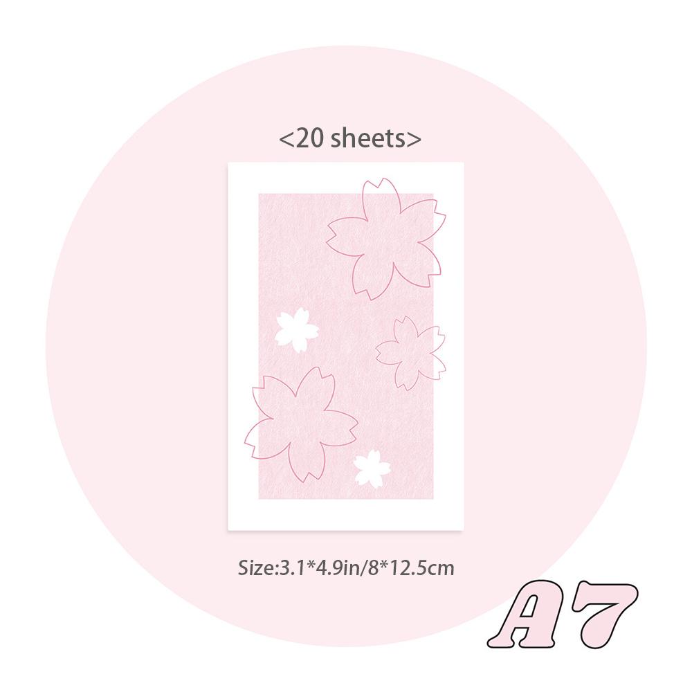 20 Sheets Cute and Colorful Notes, A7 Interior Pages Without Perforations, Student Handbook Decoration Notes, Memo Notebook
