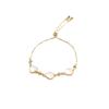 ins wind opal love bracelet women's retro niche design pull-out bracelet Korean jewelry
