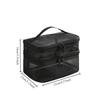 Fashion Transparent Mesh Travel Cosmetic Bag Storage 2 Layer Toiletry Bag Large Capacity Make Up Organizer Bag Women's