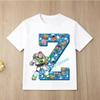 T-shirt Bambino Saetta McQueen Abbigliamento Bambini Numero Compleanno 1-9 Stampa Abbigliamento Bambini Abbigliamento Festa Top in Cotone Maglietta Cars