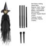 Świecące Wiedźmy Trzymające się za Ręce z Kołkami Aktywowana Dźwiękiem Halloweenowa Stojąca Dekoracja Wiedźmy ze Świecącą Twarzą na Zewnątrz Trawnik Ogród Patio Dekoracja