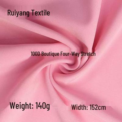 High-Quality 100D Four-Way Stretch 140g Elastic Fabric: Soft, Comfortable, and Thickened Fabric for Dresses, Shirts, and Pants.