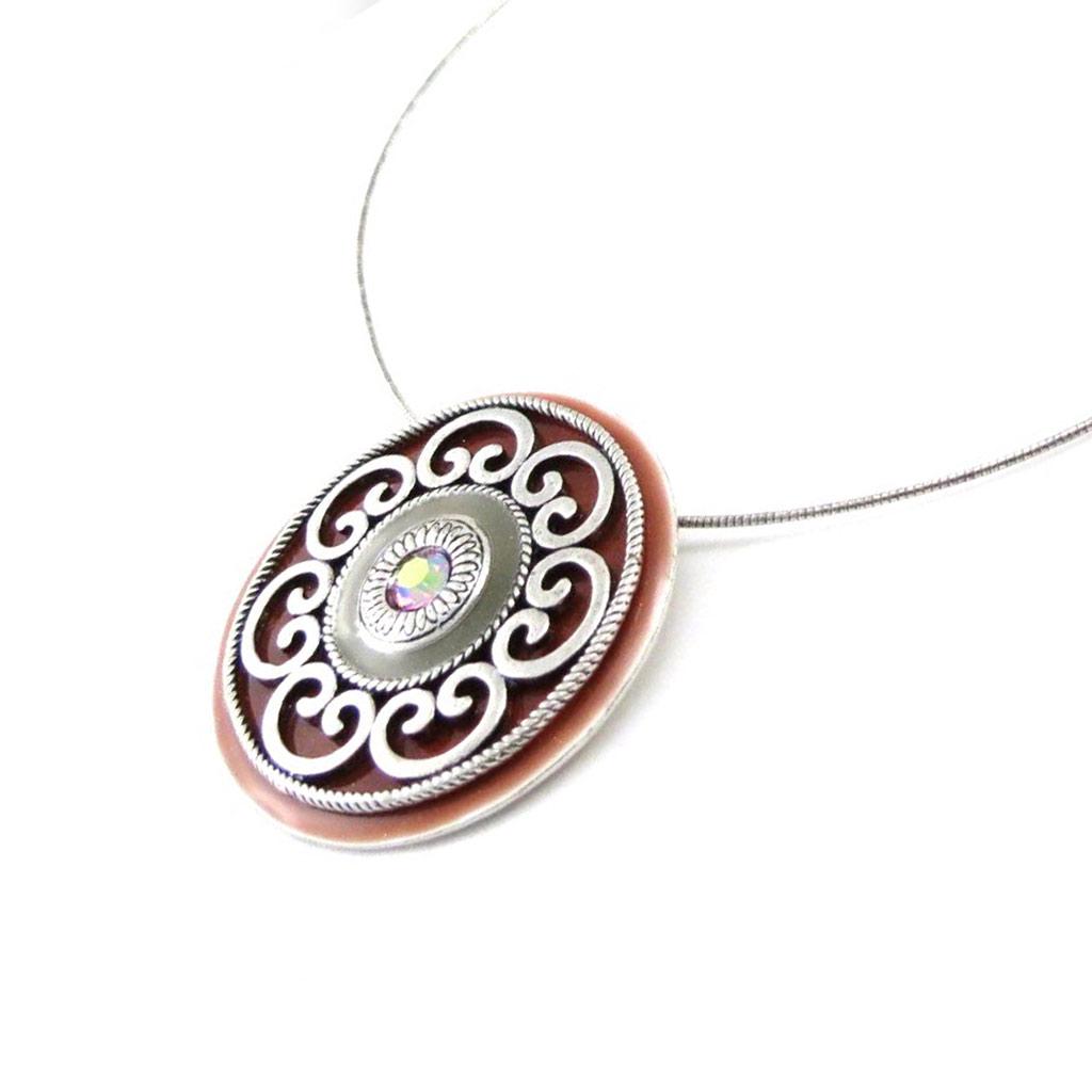 Les Trésors De Lily [C5474] - Collier Créateur 'Babouchka' Orange Acajou