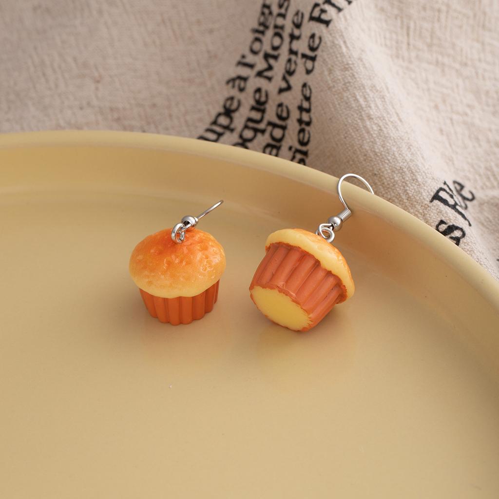 Creative Fun Cute Simulation Fruit Cake Pendant Earrings Personality Niche Grapefruit Passion Fruit Fashion Earrings