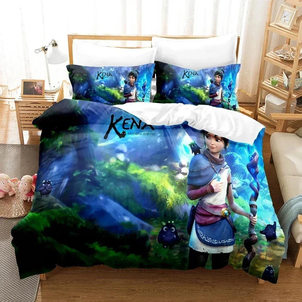 Game Kena Bridge of Spirits 3D NEW Duvet Cover Pillowcase Bedding Set Adult Girl Bedroom Decoration Children Single Double Large
