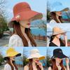 Women Summer Reversible Marguerite Embroidery Sun Protection Hat Fisherman Cap