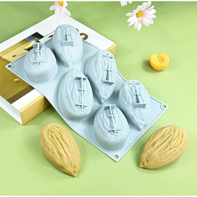 Stampo in Silicone Grande per Budino Mousse Mandorla/Pistacchio/Nocciola/Chicchi di Caffè Stampo Fai da Te per Cioccolato Gelato Strumenti per Decorare Torte