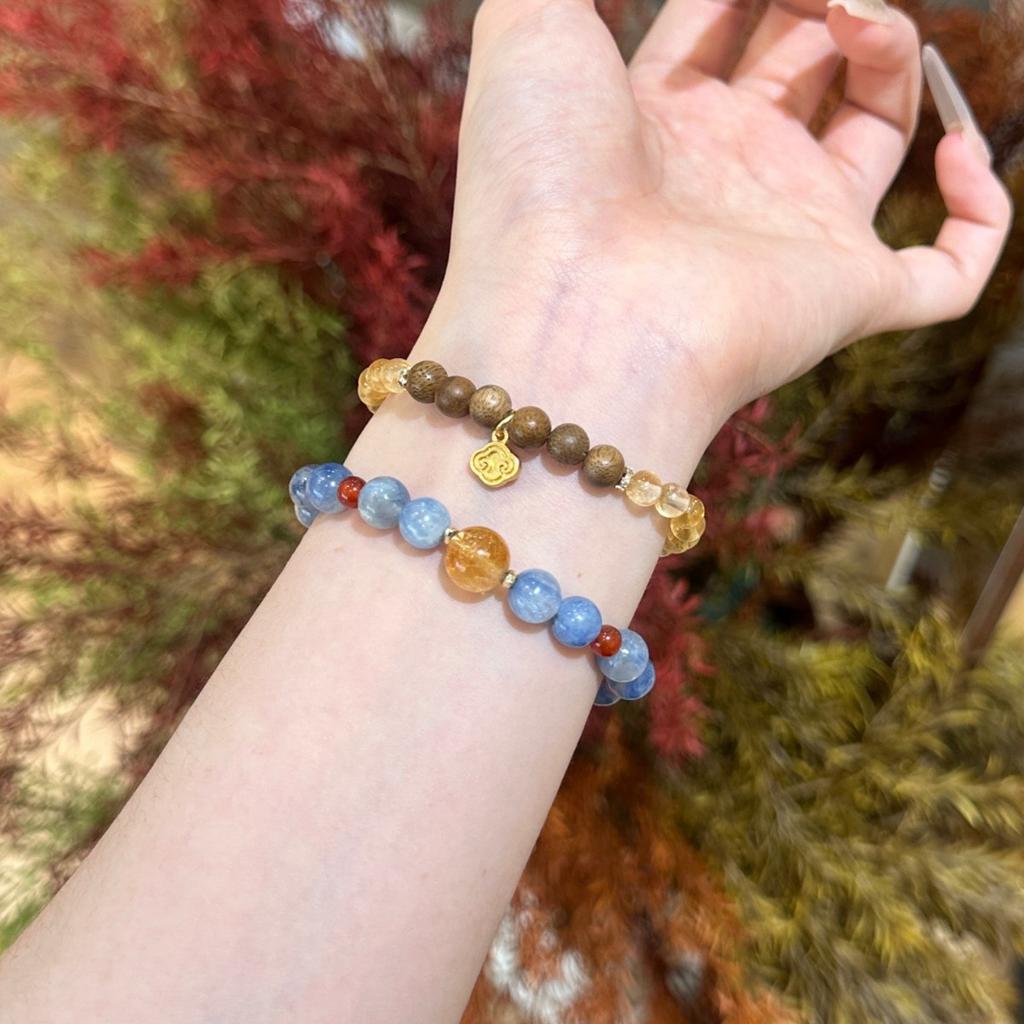 Jewelry Kyanite Citrine Bracelet Agate Agarwood Crystal Bracelet Bracelet High Sense