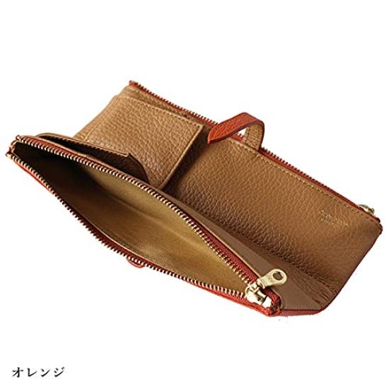 CCOMPANY LIMITED Lupo 2 Second Genuine Leather Italian Leather Pencil Case (Orange)