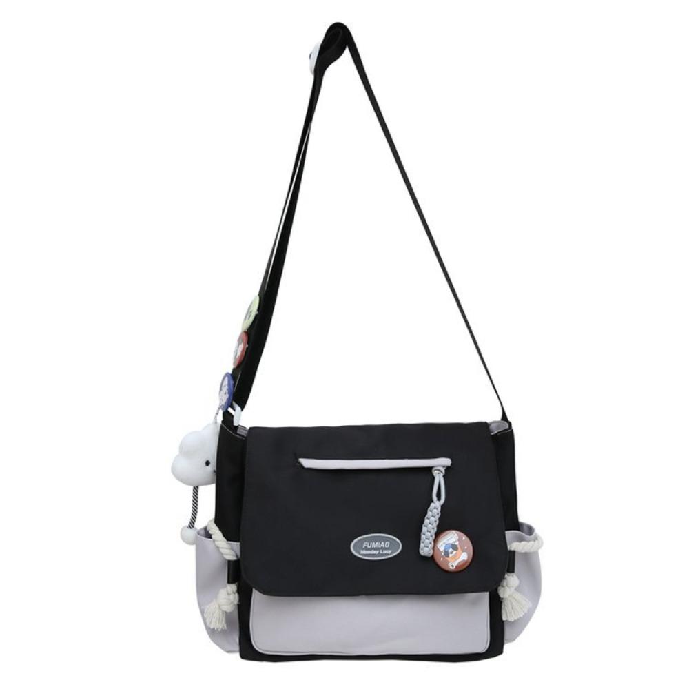 Large Capacity Student Class Nylon Mailman Backpack Girl Casual Japanese Shoulder Bag