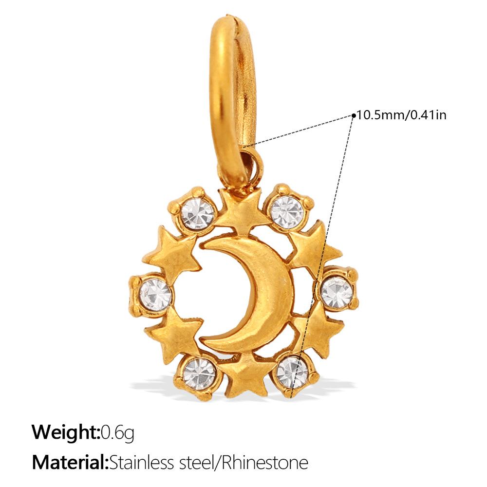 Yori 2Pcs Stainless Steel Gold Color PVD Plated Pendant for DIY Necklace Bracelet Earring Jewelry Making Accessories