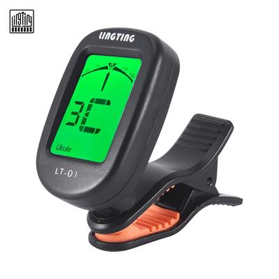 LINGTING LT-01 Mini Clip-On Digital Electronic Tuner 360 Degrees  Rotatable with 2 Backlight LCD Screen for