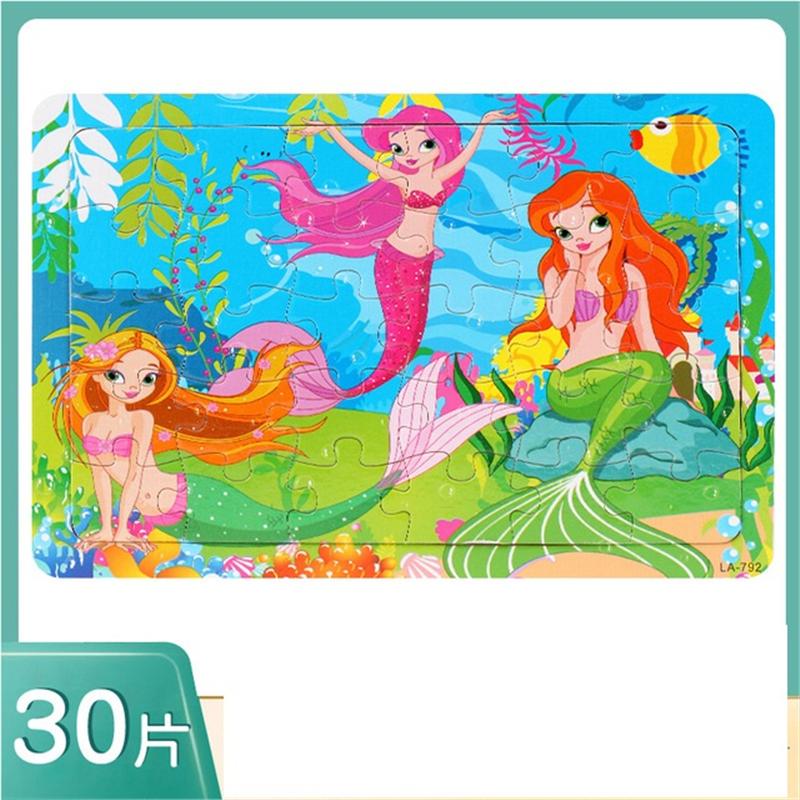 30 Piece Wooden Jigsaw 3d  Puzzle Kids Cartoon Animal Vehicle Puzzles Game Baby Early Learning Educational Toys  parenting skill