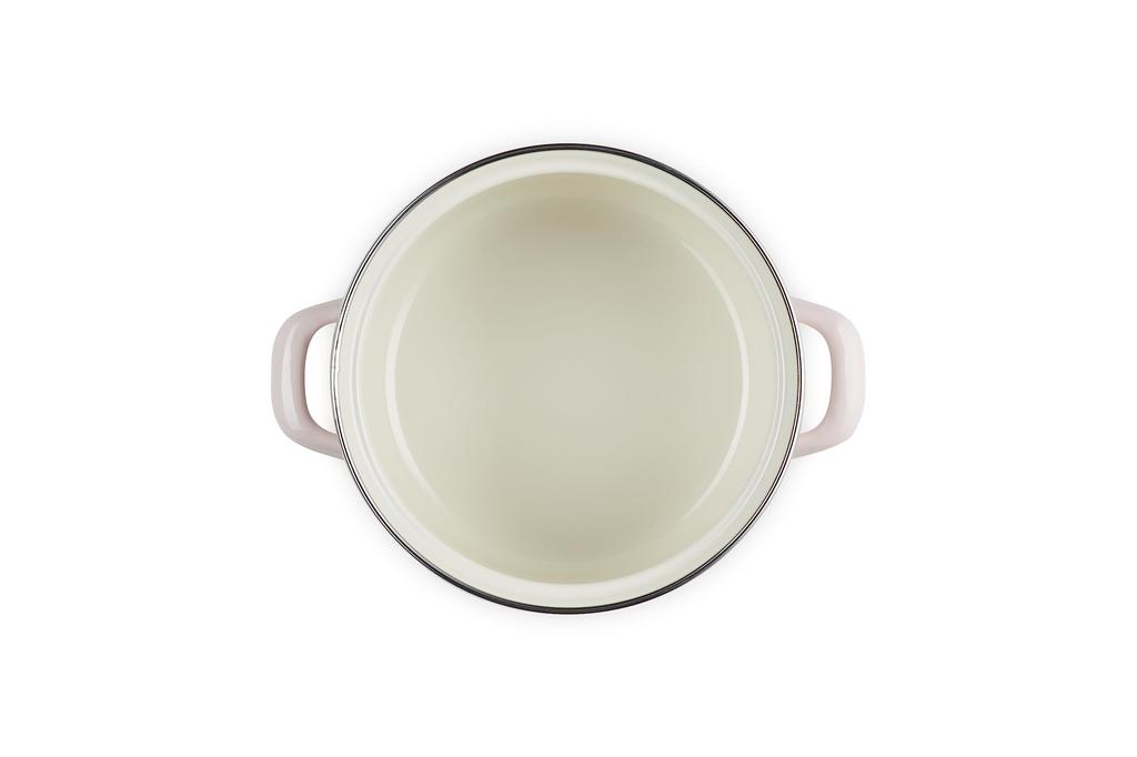 Le Creuset EOS Casserole 18cm Shell Pink Enamel Pot (Gas and Induction Compatible) [Official Japanese Retailer]
