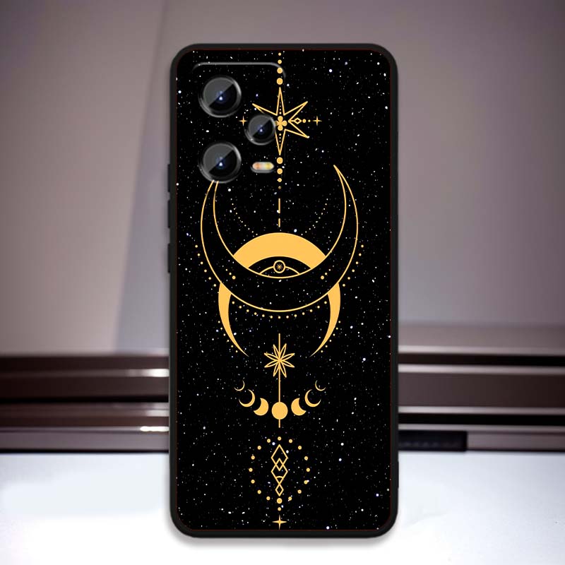 Cosmic Starry Sky Pattern Phone Case For Xiaomi Redmi Note 15 14 13 12 12S 11E 11 11S Pro Plus 4G 5G Black Soft TPU