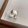 925 Sterling Silver Simple Ring For Women Fine Jewelry Finger Adjustable Open Vintage Smooth Ring For Party Birthday Gift