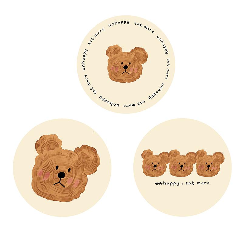1pcs Bear Coasters Creative Ceramic Heat Insulation Mats Simple Household Absorbent Anti-scald Pot Mat Kitchen Home Accessories