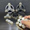 New Premium Mechanical Gear Linkage Metal Fidget Spinner Copper Edc Anti Stress Sensory Finger Gyro Toys For Adults Gifts