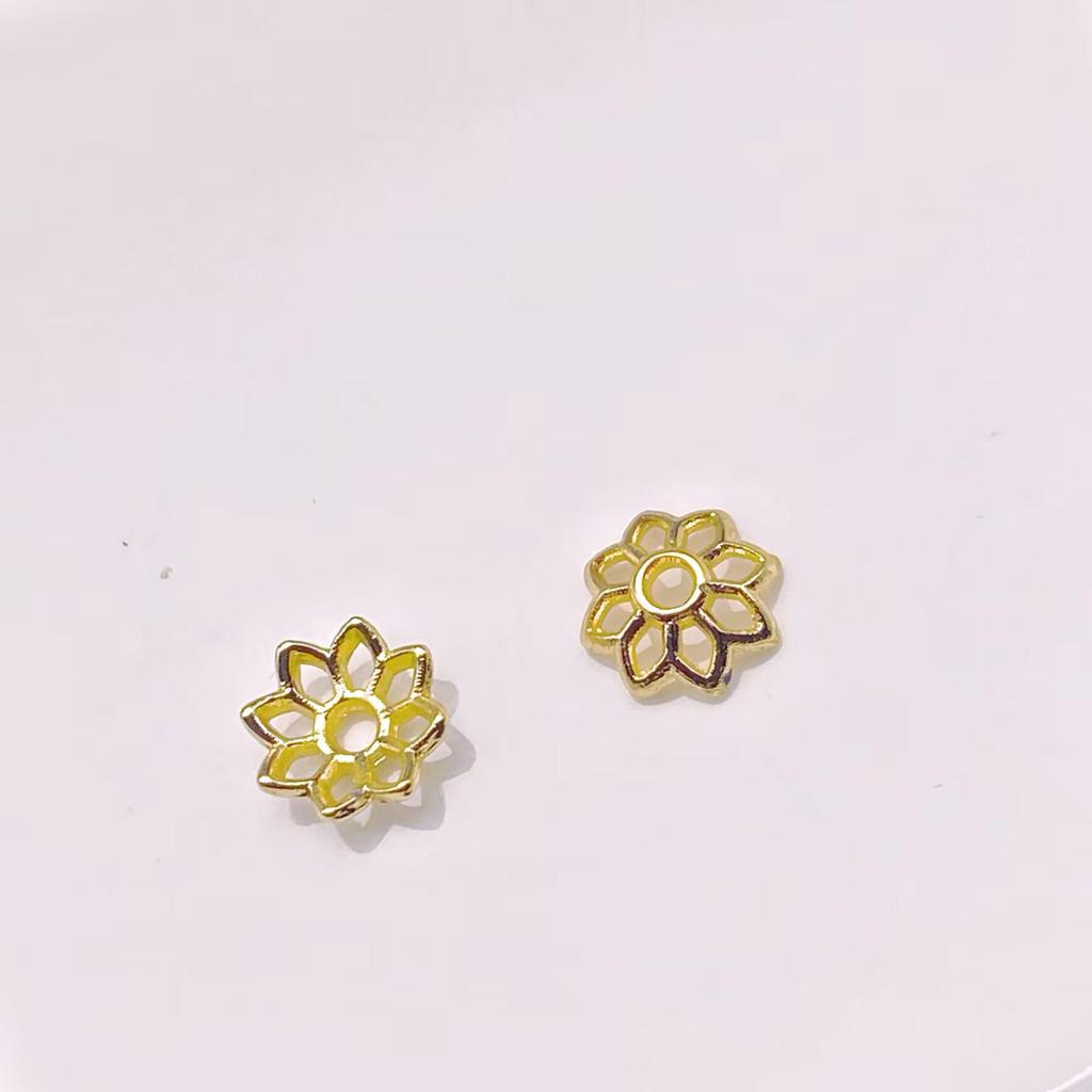 8mm Hollow Eight-Petal Flower Cap for DIY Jewelry and Beading
