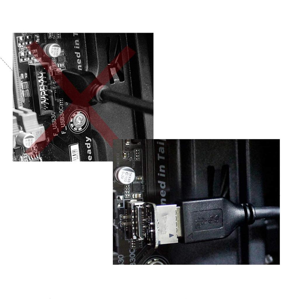 Xiwai USB 3.1 Front Panel Header Male To Female Type-E Motherboard Expansion Data Adapter (2pcs)