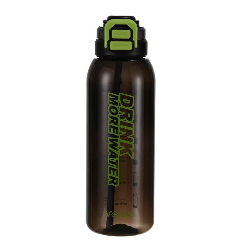 Double Cap Water Cup Large Capacity Outdoor Sports Plastic Kettle Portable Cup for Outdoor Use
