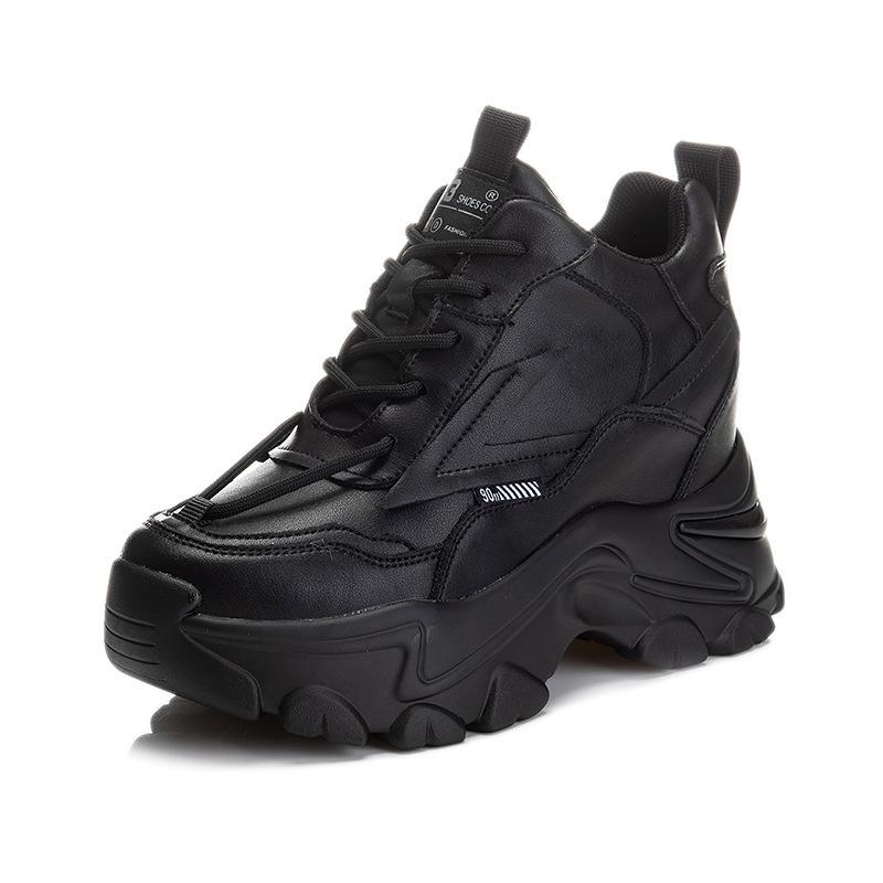 Breathable Thick-soled Inner Height Increase 1 Spring New Dad Shoes Sports and Leisure Single Shoes