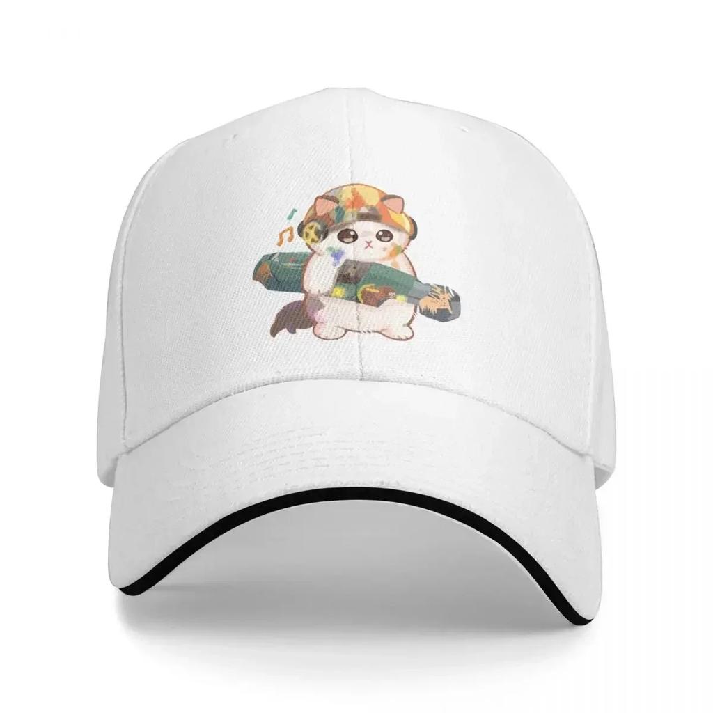 Minimalist Mewrez Cat Baseball Cap Fashion Valorant Game Sandwich Hat Adjustable Hats Cap Outdoor Streetwear for Sun Protection